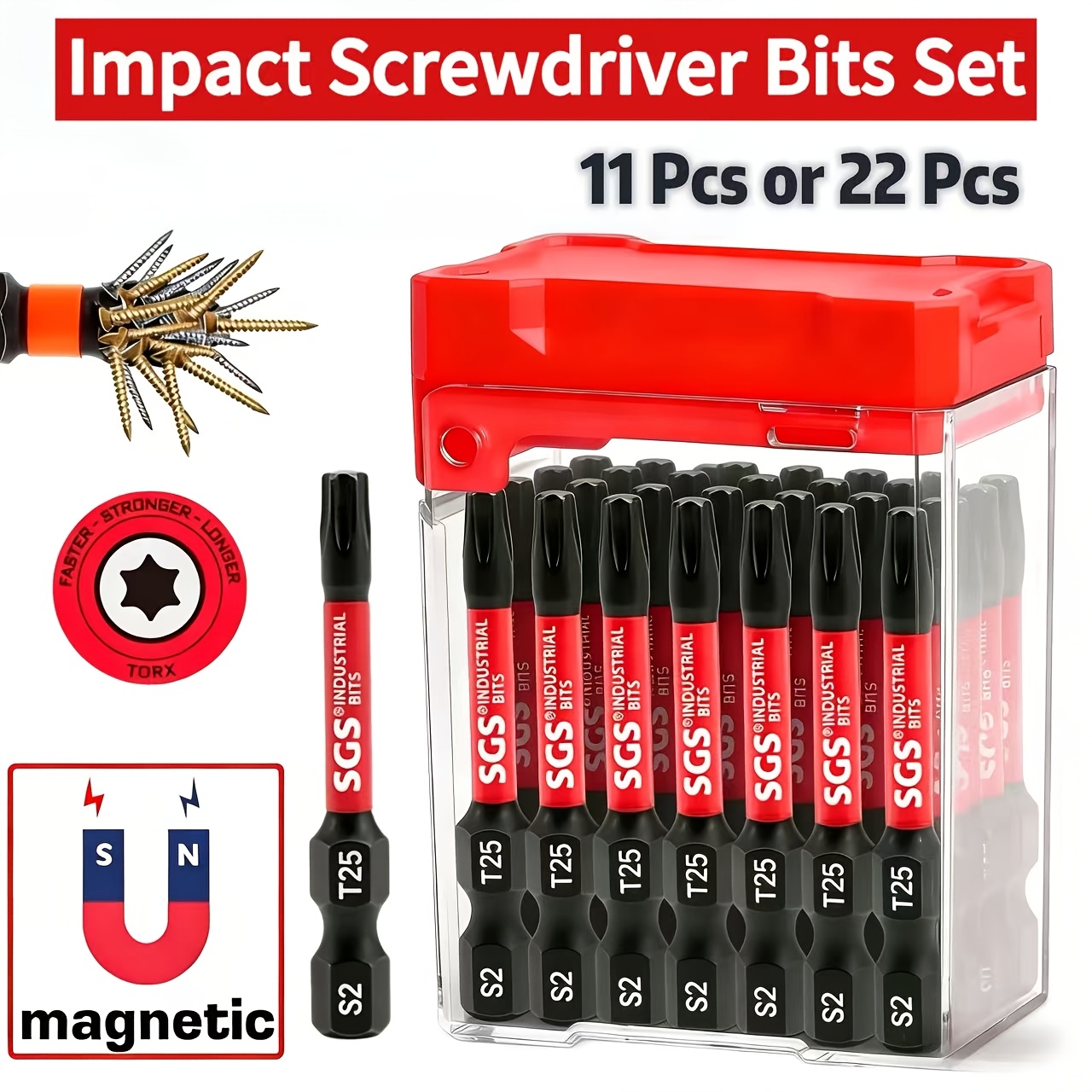 Woodworking Asmr - 11/22 Parçalı T25 Torx Manyetik Tornavida