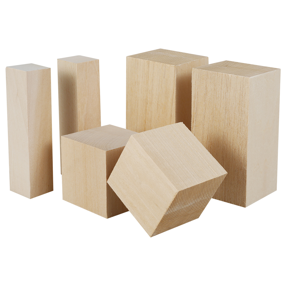 Woodworking Project Plans - 10/24 adet DIY Basswood oyma blok