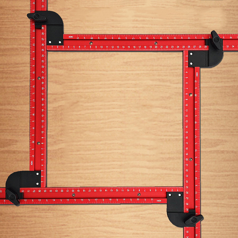 Woodworking Project Plans - 59cm ayarlanabilir kare yönlendirici şablon kılavuzu,